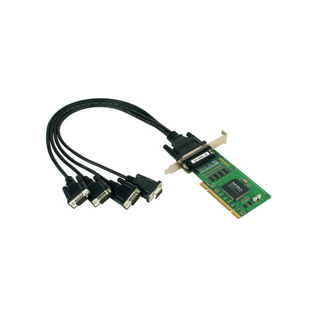 MOXA 4Port Upci Board, W/ Db9M Cable, Rs-232, Lowprofile, M1Cp104Uldb9M CP-104UL-DB9M